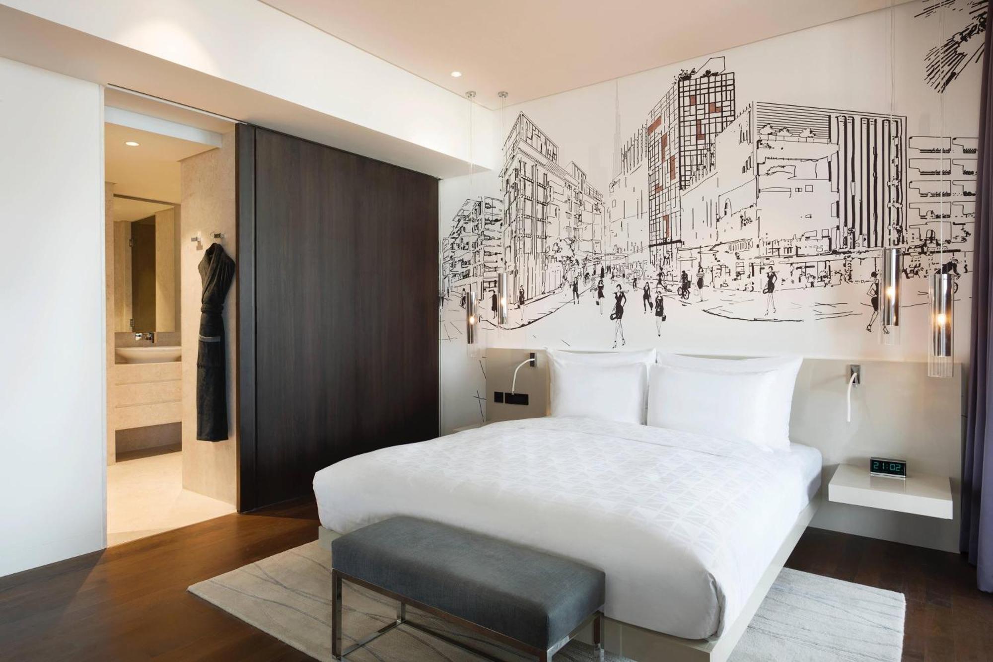 La Ville Hotel & Suites City Walk Dubai, Autograph Collection Exteriör bild A bedroom at the hotel